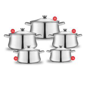 طقم حلل ستانلس ستيل كلاسيك من زهران