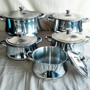 طقم حلل طهي كلاسيكي من الستانلس ستيل من زهران، 