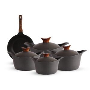 طقم حل طهى جرانيت نيوكلاين رمادي    9 قطع 