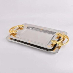 طقم صواني استلس 2 قطعه اكسفورد