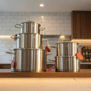 طقم حلل استلس نهير تركي 10 قطعه