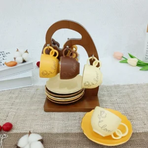 طقم قهوة 12ق ستاند خشب- j2410166