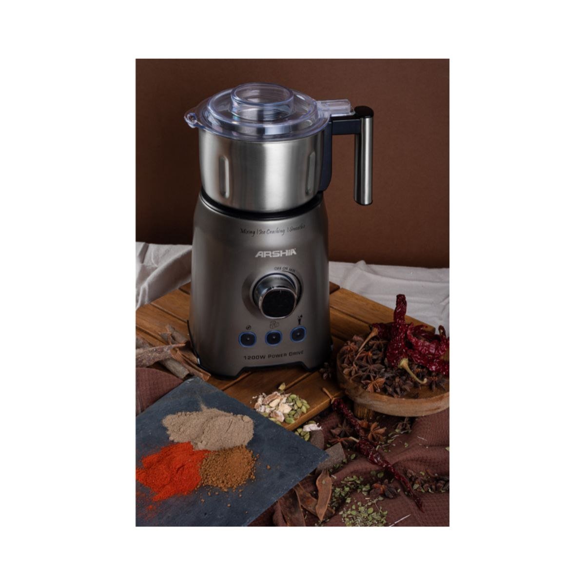 خلاط ارشيا 1200 وات مع مطحنه 1.5 لتر BL014-2716 - Image 2